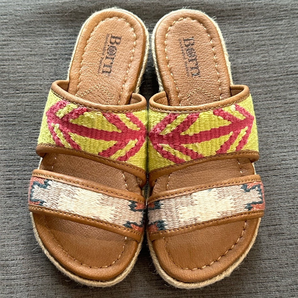 Børn • leather and fabric slides